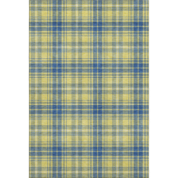 Premium Machine Washable Natoma AMF993 Plaid Rug