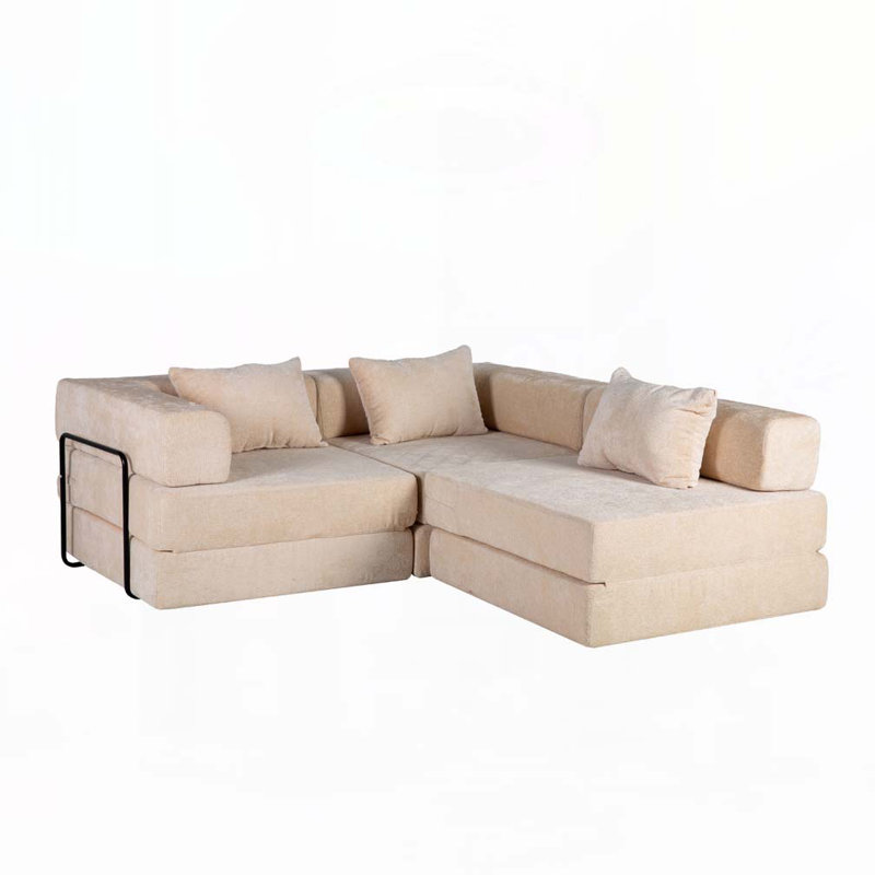 Canapé-lit Chenille, Beige