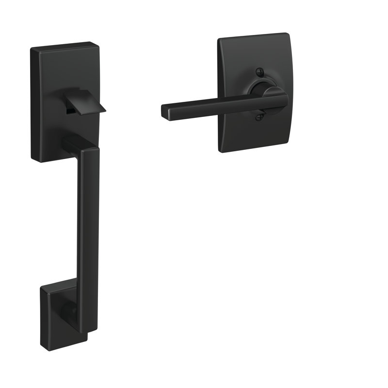 Century Passage Door Lever, Matte Black
