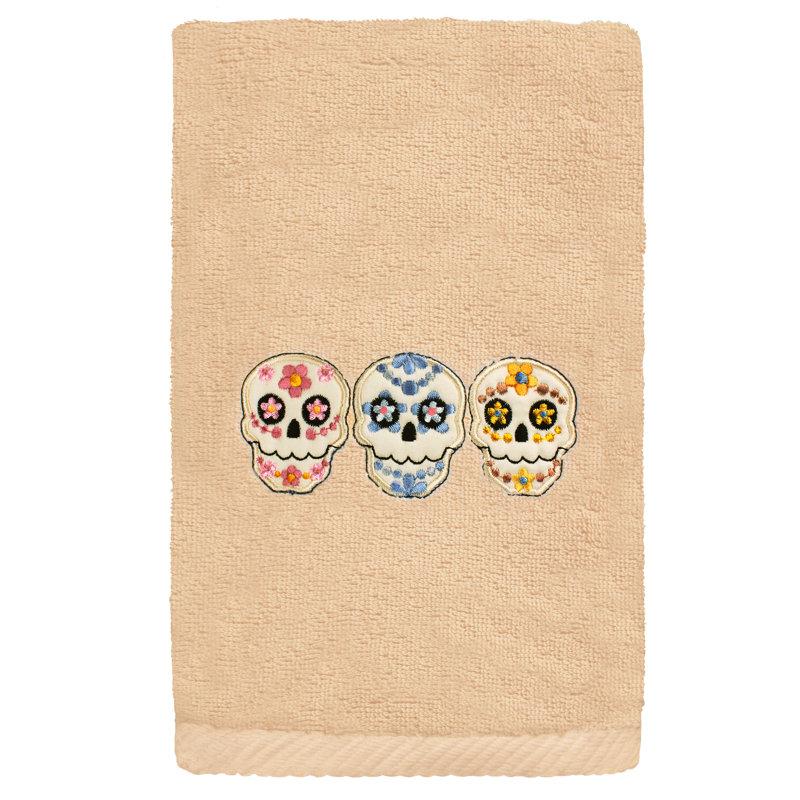  Débarbouillette en coton Skulls, Sable