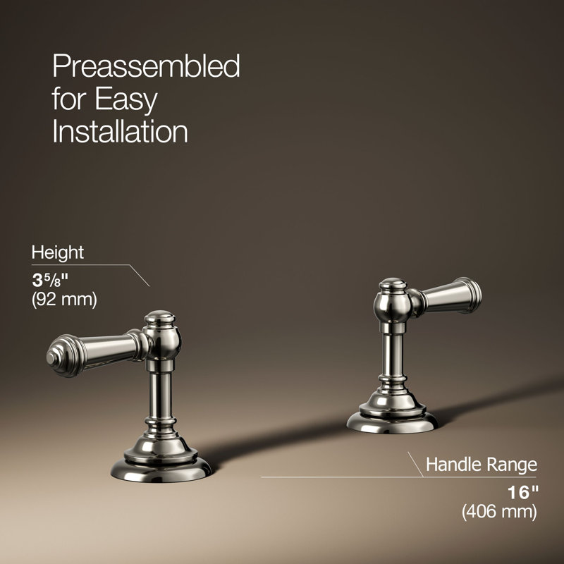 Artifacts® Bathroom Sink Lever Handles, Vibrant Polished Nickel