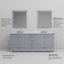 Meuble-lavabo double 80 po, lavabos carrés et miroirs 30 po avec robinets Dukes-116107629-59179759