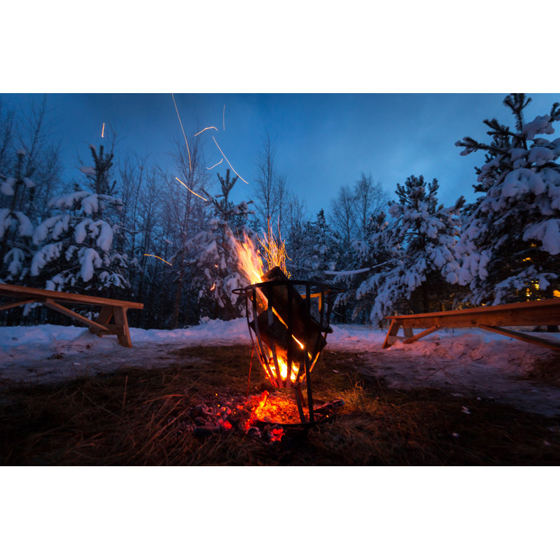 Bonfire in the Winter - Photographie sur toile tendue, H 8 po x l 12 po