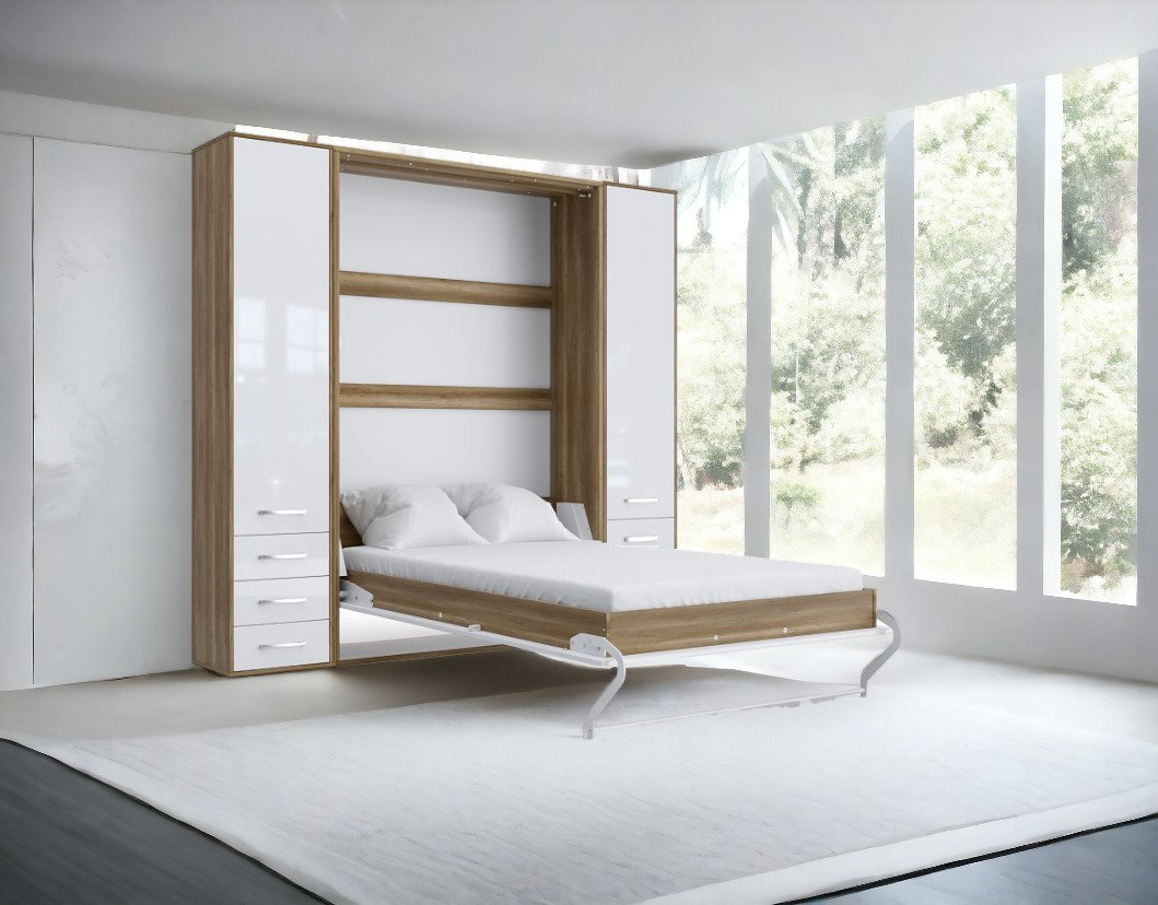 MaximaHouse Invento Vertical Wall 1 Murphy Platform Bed Mattress Wayfair