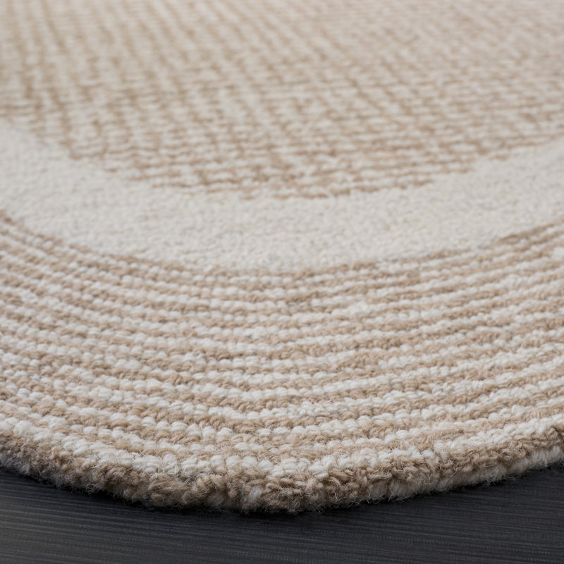 Ebony 536 Hand Tufted 80% Wool; 20% Cotton Geometric Rug, Round 6'