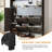 Large Hallway Tree, Multifunctional Shoe Cabinet With Storage Shelves And 6 Flip-top Drawers, With Tempered Glass Doors, Hallway Cabinet With 4 Hooks-1226155041