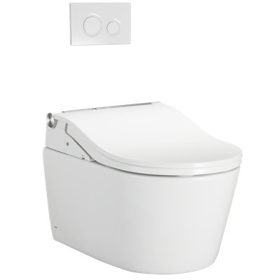 TOTO® RW WASHLET®+ Ready Electronic Bidet Toilet Seat with Auto Flush Ready Cotton White