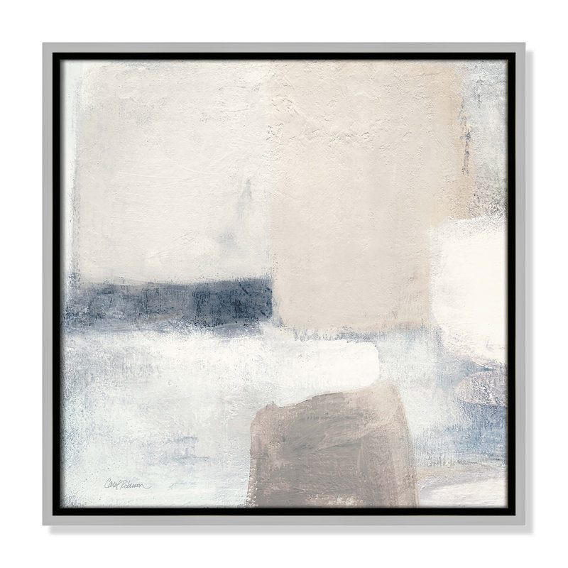 Luccia - Toile à cadre flottant, L 17,5 po x H 17,5 po, Argenté