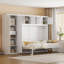 Grand lit escamotable mural avec armoires, grand