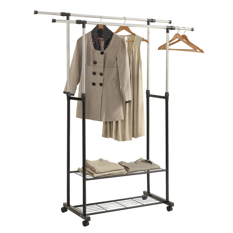 Genoveva Adjustable Rolling Clothing Rack