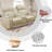 Beige Breathing Leather Living Room Recliner Sofa