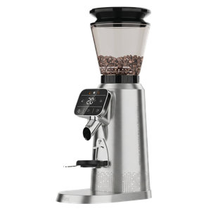 Tuni G2 Conical Burr Coffee Grinder, 70 Grind Settings Anti-static Burr Mill, Precision Electronic Timer and LED Touchscreen for Espresso/Drip/Cold Brew/French Press, Stainless Steel