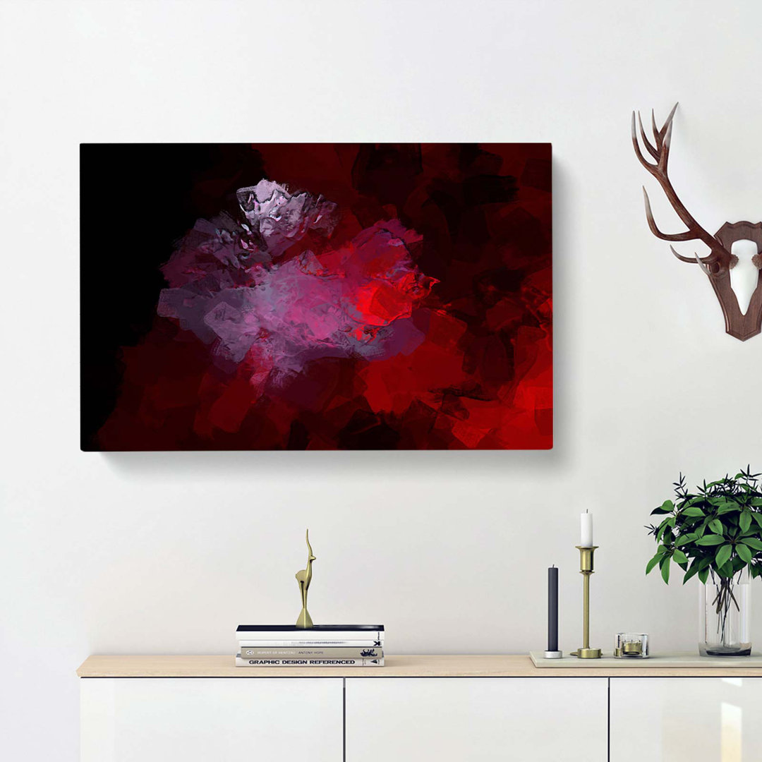 Fire Of My Heart In Abstract - Wrapped Canvas