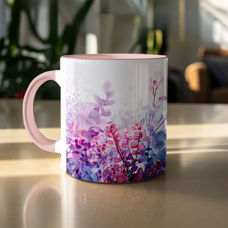 Ceramic Coffee Mug, Pink