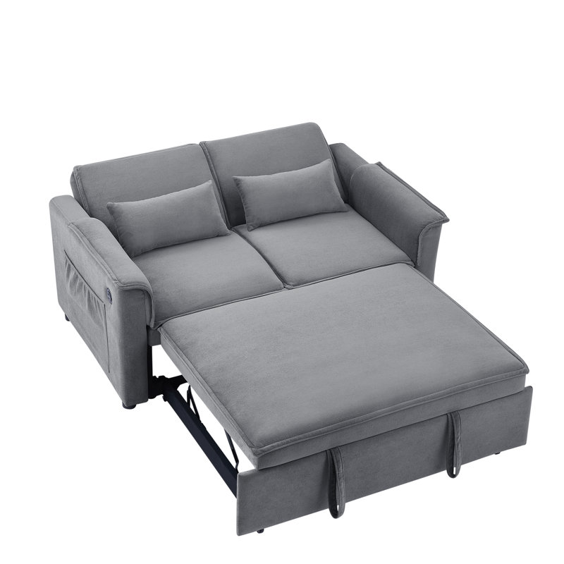 Canapé-lit convertible en tissu Modern, Grey