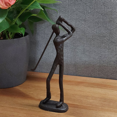 GOLFER Iron Figurine 19cm