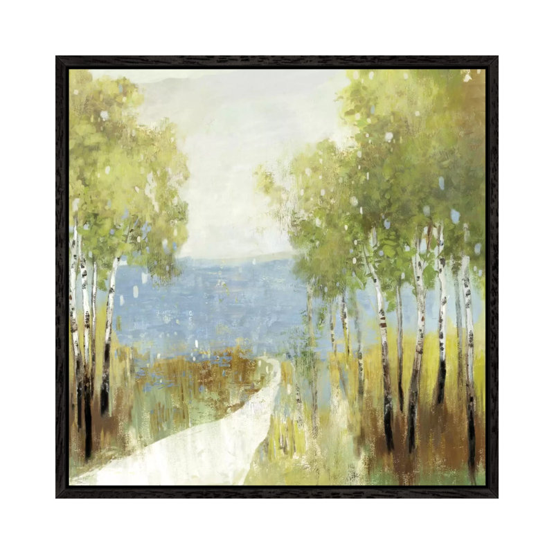 Serenity by Allison Pearce - Painting on Canvas, Black Framed Canvas, 45.72 cm H x 45.72 cm W
