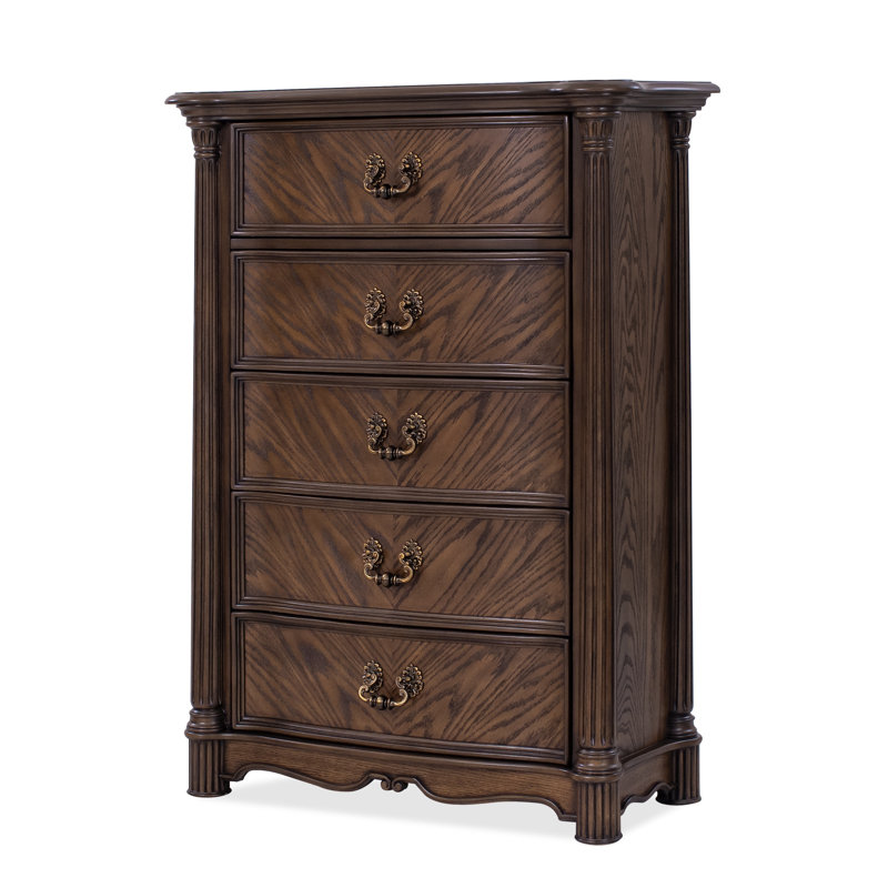 Ensemble de chambre avec grand lit 5 pièces Nicole, Ensemble de 5 pièces : lit, miroir, commode, tabl, Grand lit