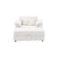 Fauteuil confortable en velours côtelé enveloppé de ressorts avec tabouret de rangement et deux ports USB, idéal pour le salon et la chambre à coucher-1900840804-1900840826