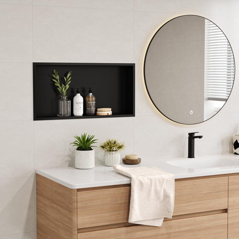 Stainless Steel Shower Shelf, Black