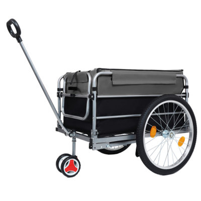 Remorque porte-bagages pliable en aluminium 20 po avec système d'attache sécuritaire