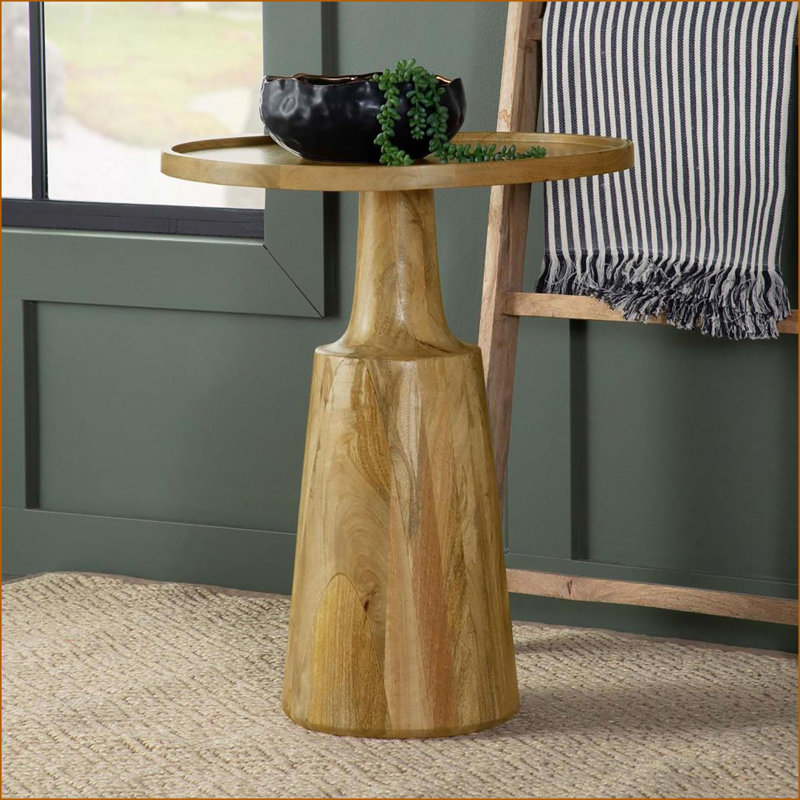 Table basse écologique en bois de manguier - Décoration de salon polyvalente avec surface sécuritaire