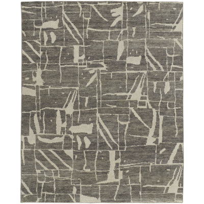 Sutton Transitional Abstract, Taupe/Ivory Area Rug