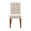 Chaise d’appoint capitonnée en lin Mitzi-248407861