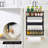 Magnetic Wall Spice Rack Kitchen Storage Rack Black Metal