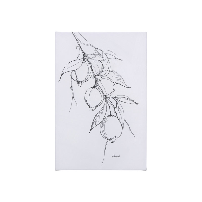 Toile texturée embellie à la main «I branch», H 27 po x l 18 po x P 1,5 po