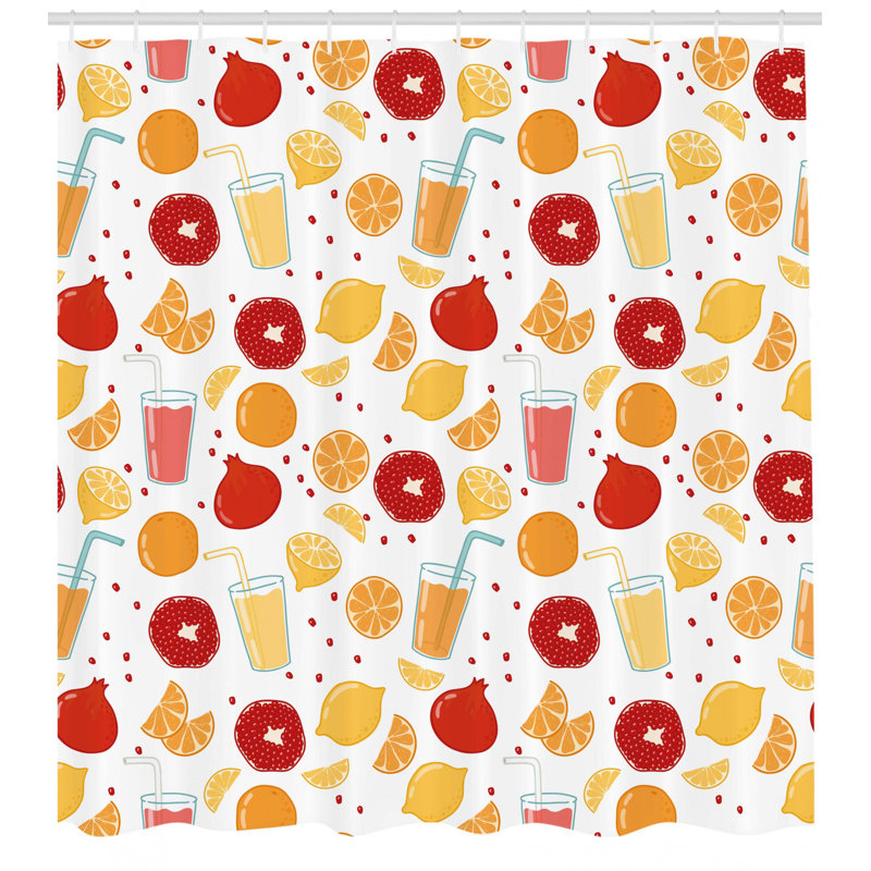 Shower Curtain with Hooks Included, 75" H x 69" W