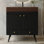 Meuble-lavabo autoportant contemporain avec plateau en faux marbre et lavabo en céramique, armoire de rangement à double porte de 30 po, bois d'ingénierie imperméable
