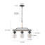 Suspension linéaire Laila à 3 lumières, intensité variable, style ferme, avec abat-jour en forme de pot Mason, pour îlot de cuisine