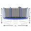 Trampoline 14FT avec panier de basketball, trampoline d'extérieur renforcé de type ASTM avec filet d'enclos
