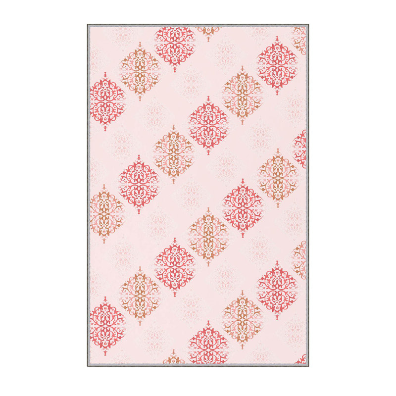 Stylish Hall Carpet, 2.6 x 6.6 Feet, 100% Polyester, 0.3 in Pile Height | Antibacterial, Non-Slip PVC Felt Dot Underside | 3D Digital Print, Machine Washable, Ideal for Entryway & Living Spaces