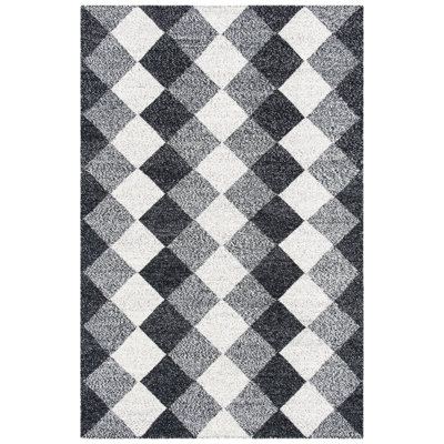 Tapis noir Kilim