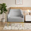 Fauteuil d'appoint en chenille gris gris