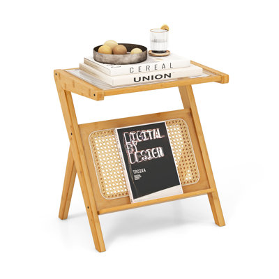 Alectra Tray Top Abstract End Table