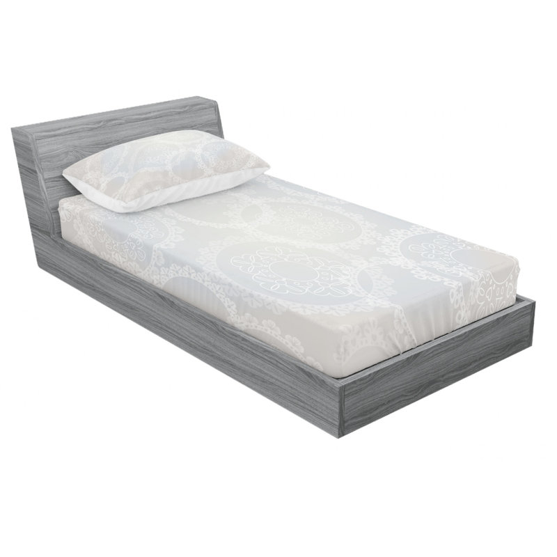 Microfiber Damask Sheet Set, Twin XL Sheet Set with Fitted Sheet