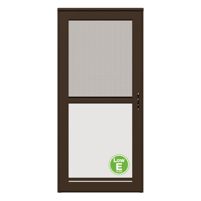 Écran rétractable Platinum avec porte de tempête Low-E (poignée vendue séparément)