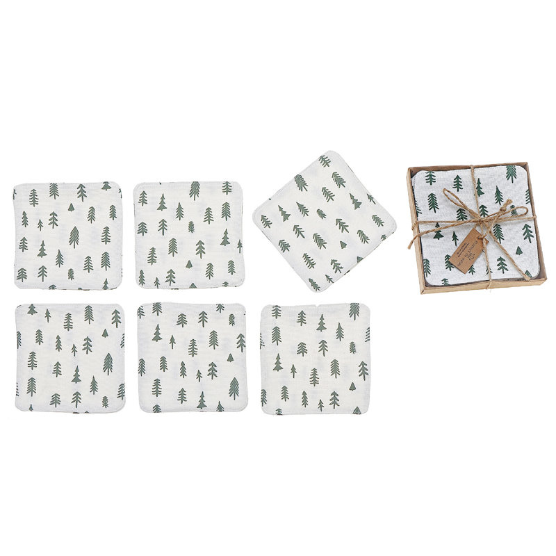6 sous-verres carrés à imprimé 6 pièces