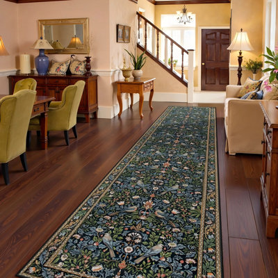 Tapis de couloir lavable à la machine avec envers antidérapant Vintage