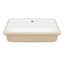 Lavabo de salle de bain rectangulaire encastré en céramique blanc moderne 18 x 13 pouces avec trop-plein