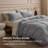 Bedsure 100% Washed Cotton Duvet Cover King Set - Minimalist Cotton Beding Set For All Season（set of 3）-125402778-125402781