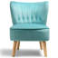 Fauteuil de chambre en velours de 21 po de largeur Tisdale-1063840876