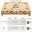 Nappe religieuse inspirante de Pâques - Housse en tissu imprimé croix et rose, nappe ronde réutilisable pour les services de Pâques, célébrations de la maison | Élégante décoration de table à bords festonnés avec un design confessionnel, convient aux tables de salle à manger-206152215