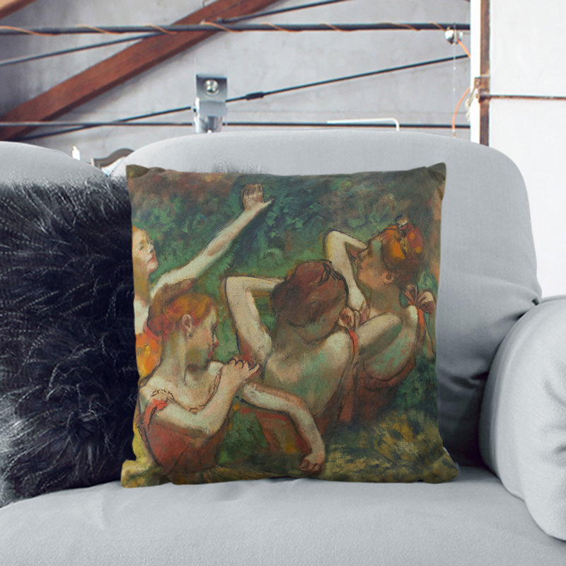 Four Ballet Ballerina Dancers Vol.2 Square Throw Cushion, 40cm H x 40cm W x 15cm D