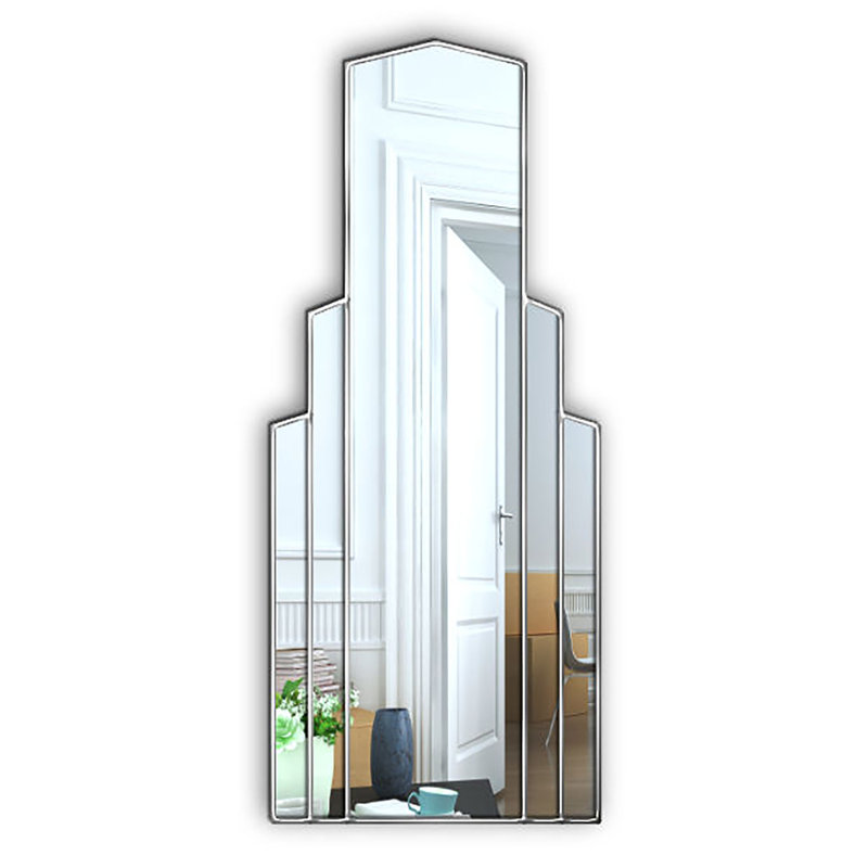 Chyna Flat Wall Mirror, Silver