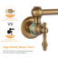 Brass Wall Mount Pot Filler with 2-Aerators and Brass Valve, Double Handle Kitchen Faucet-85051036