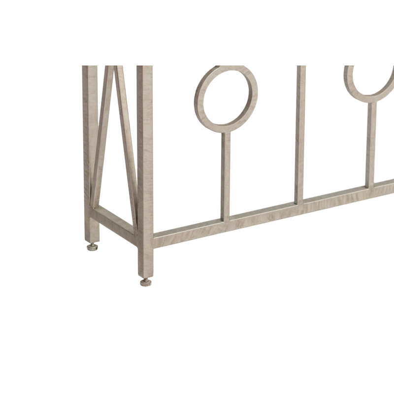 Petite Ringlet Console, Royal Silver, Carrera Marble